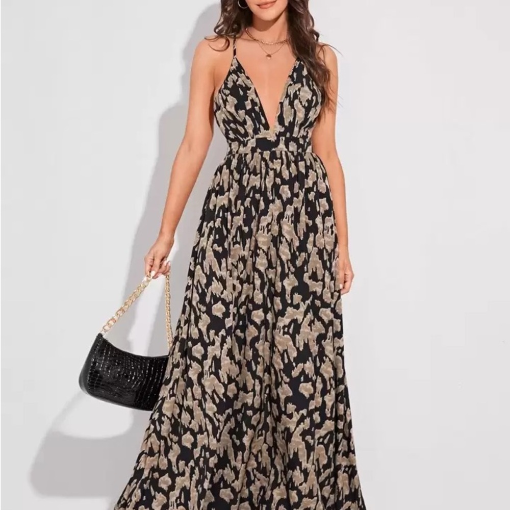 ⭐️SHEIN Leopard Maxi Cami Dress Flowy M